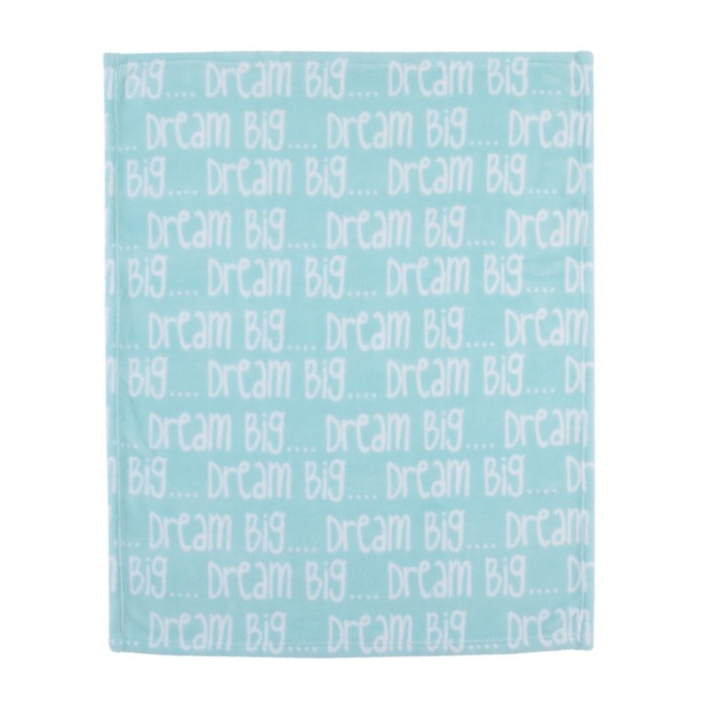 Parent's Choice Dream Big Aqua Baby Blanket